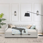 Daybed with Drawers Upholstered Tufted