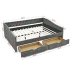 Daybed with Drawers Upholstered Tufted