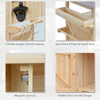 Outdoor kitchen island with rolling cart and stainless steel top