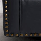 29 Wide Tufted PU Leather Swivel Barrel Chair