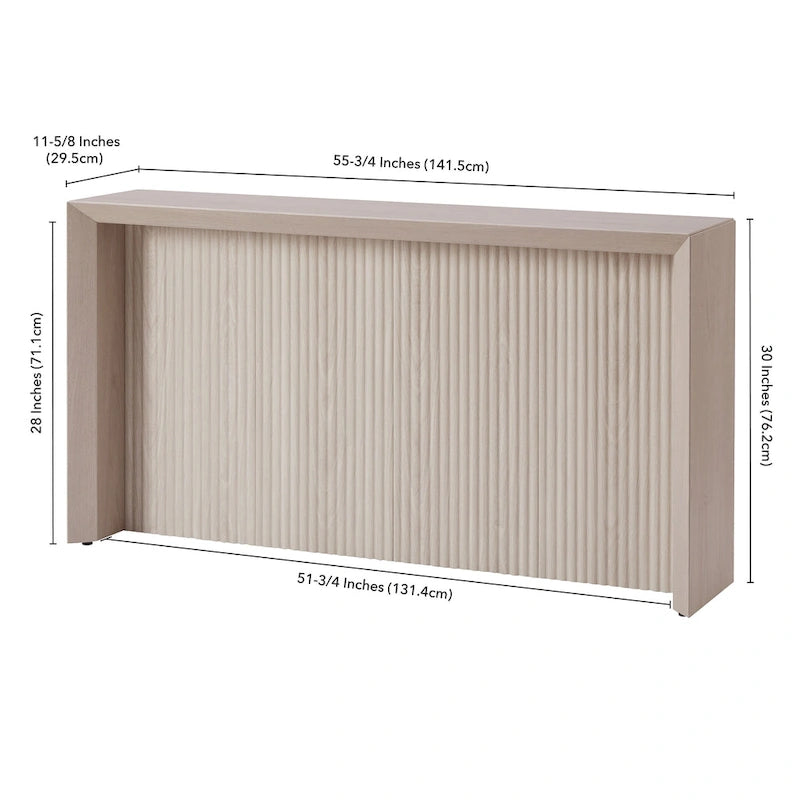 56 Wide Rectangular Console Table - 55.75 Wide