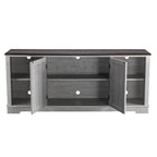 70-inch Extra-Wide Rustic TV Stand for 80 TVs - Natural Wood Finish