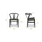 Poly & Bark Weave Chairs - Solid Wood Frame (Set of 2)