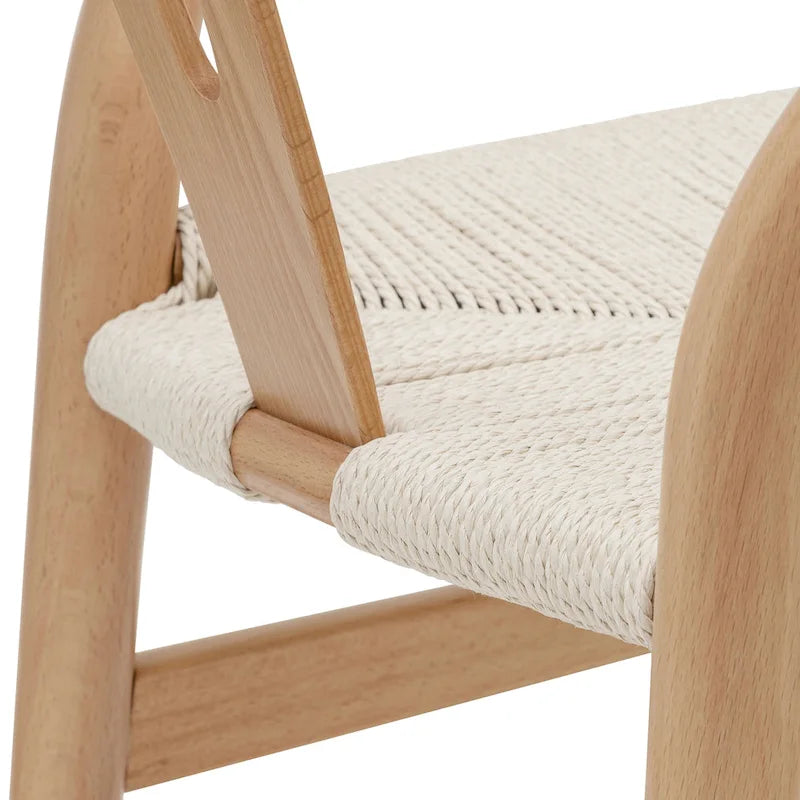 Poly & Bark Weave Chairs - Solid Wood Frame (Set of 2)