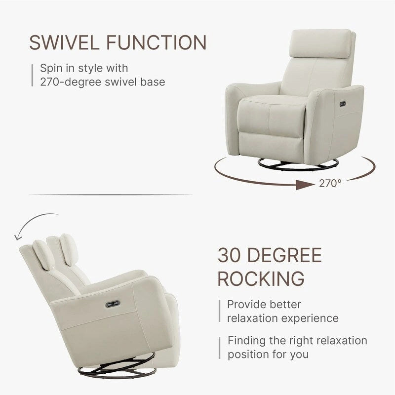 Power Swivel Glider Rocker Recliner Nursing Chair Recliner