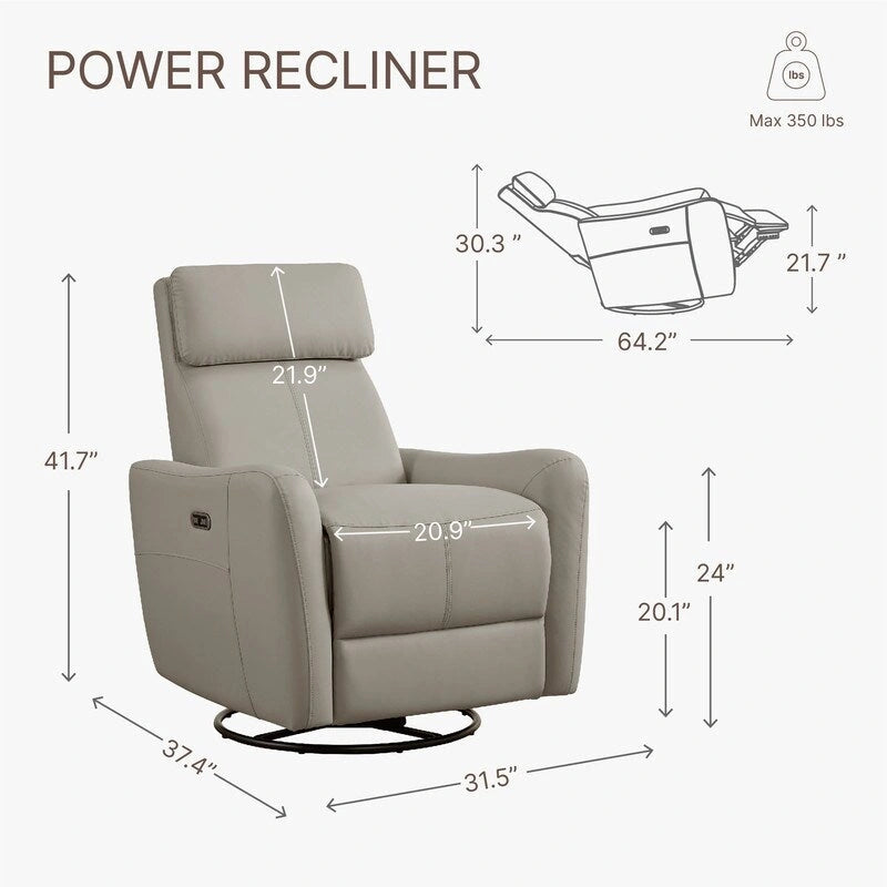 Power Swivel Glider Rocker Recliner Nursing Chair Recliner