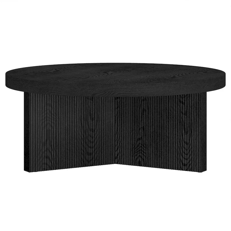 Natural Wood 36" Round Coffee Table