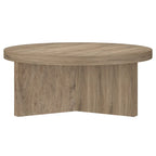 Natural Wood 36" Round Coffee Table