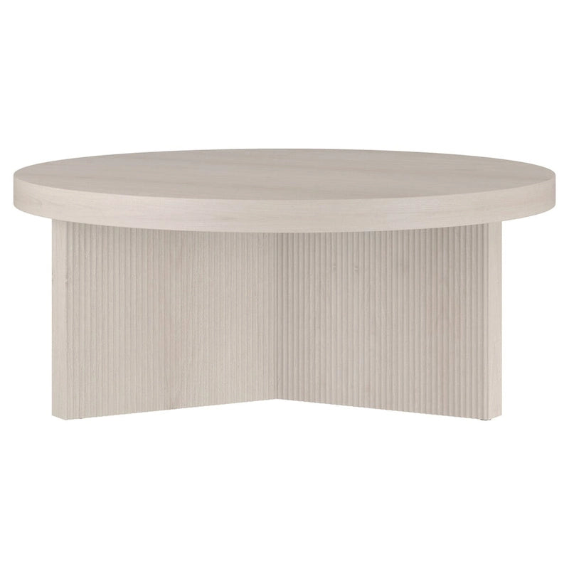 Natural Wood 36" Round Coffee Table