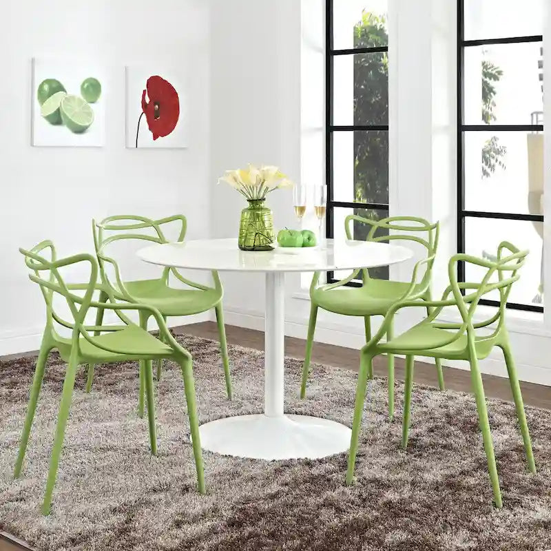 Plastic 4-piece Chair Set