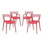 Plastic 4-piece Chair Set