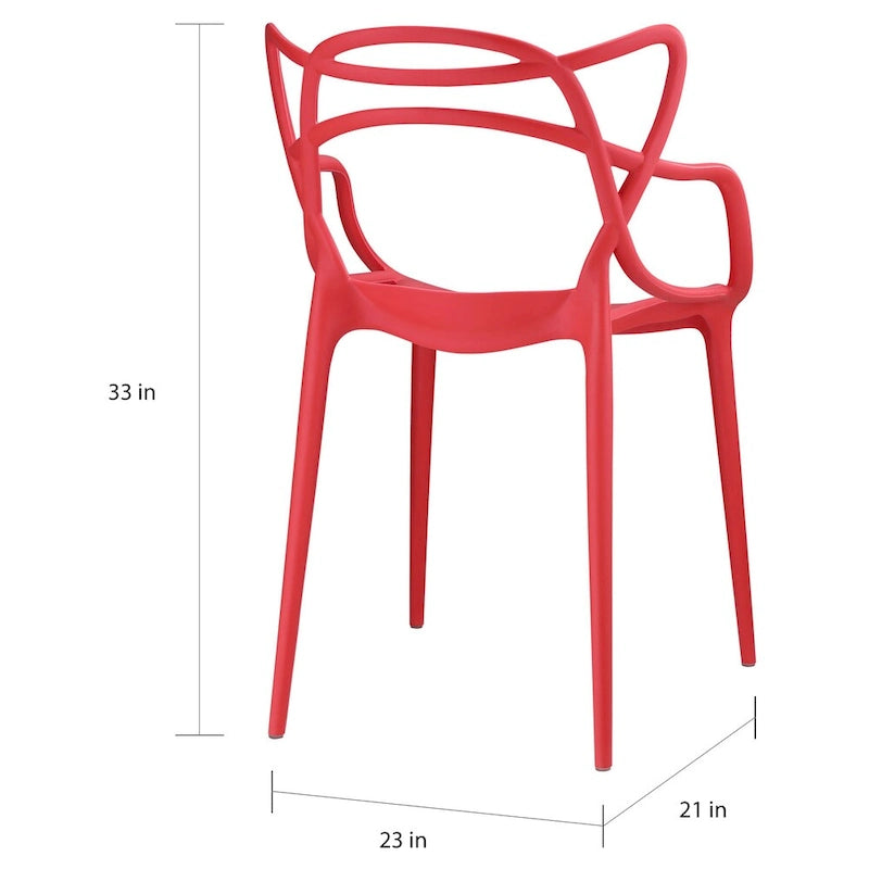 Plastic 4-piece Chair Set