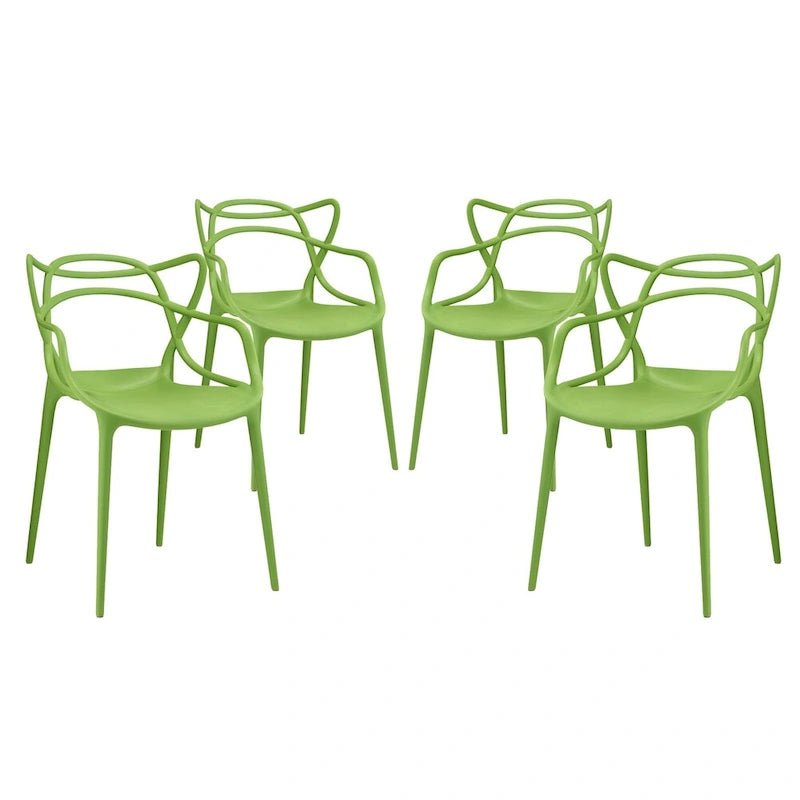 Plastic 4-piece Chair Set