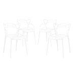 Plastic 4-piece Chair Set