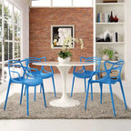 Plastic 4-piece Chair Set