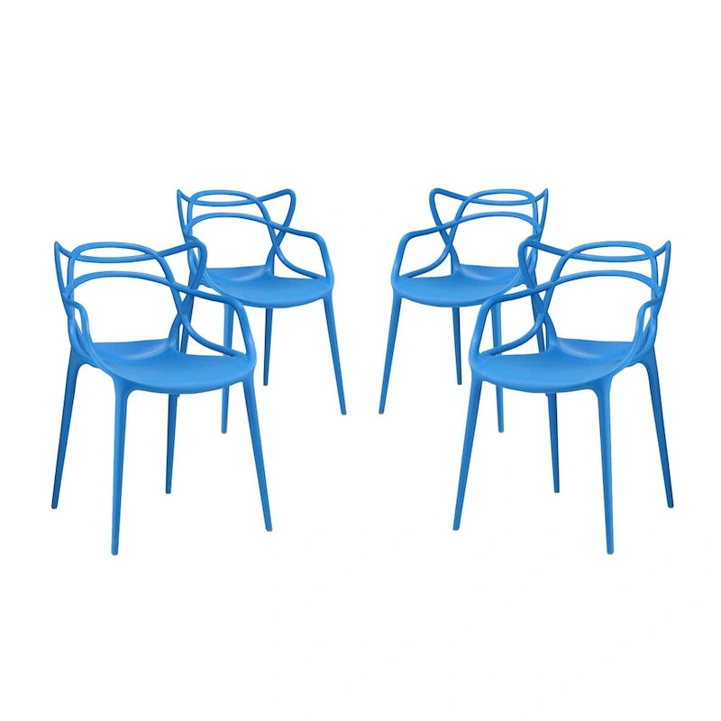 Plastic 4-piece Chair Set