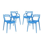 Plastic 4-piece Chair Set