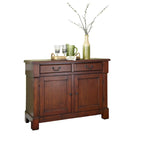 Rustic Cherry Wood Buffet Cabinet with Storage Drawers