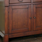 Rustic Cherry Wood Buffet Cabinet with Storage Drawers