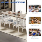 70-Inch Large Kitchen Dining Table for 6-8 People, Farmhouse Industrial Kitchen Table with Storage Shelf