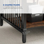 70-Inch Large Kitchen Dining Table for 6-8 People, Farmhouse Industrial Kitchen Table with Storage Shelf